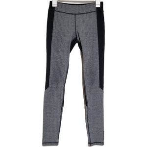 Ivivva Lululemon Black Gray Herringbone Rhythmic Full Length Leggings Girls 14